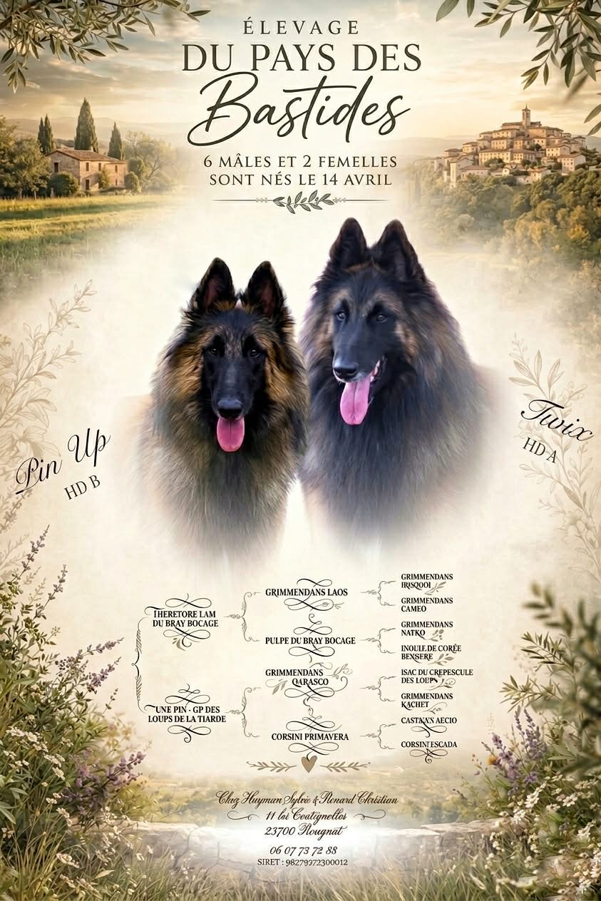 CHIOTS TERVUERENS DISPONIBLES